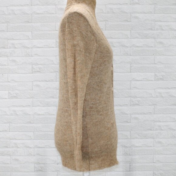 J. CREW Cardigan Souffle Mohair Blend Tunic Lightweight Neutral Tan Marled XXS - Picture 3 of 12